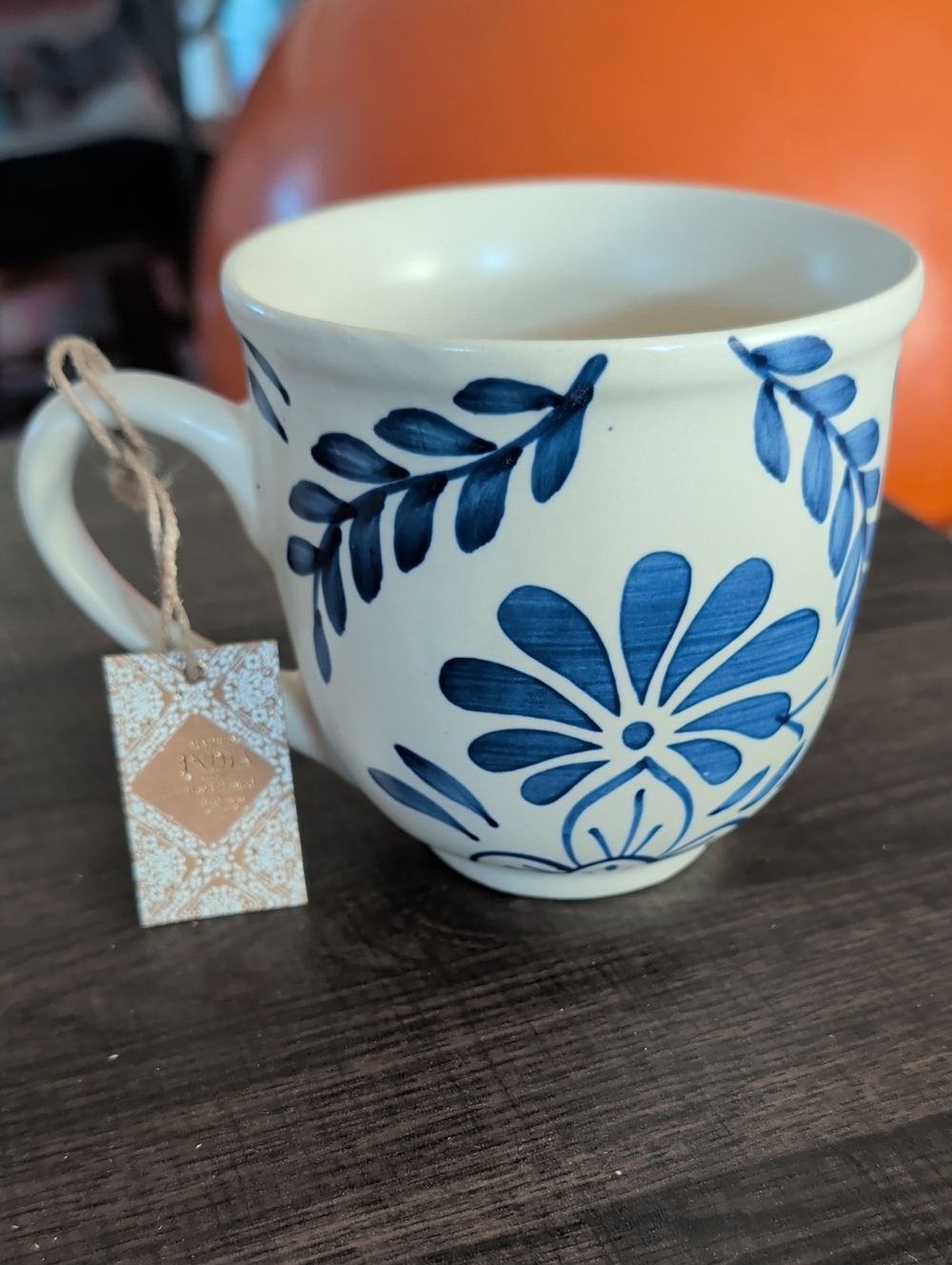 Artisan Hand painted Floral Ceramic Mug